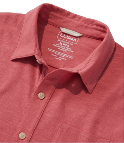 L.L.Bean | Men's Lakewashed Performance Shirts, Button-Front Shirt, Short-Sleeve