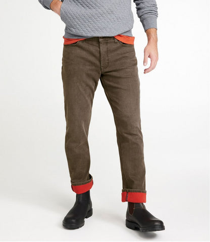 L.L.Bean | Men's BeanFlex® Jeans, Standard Athletic Fit, Fleece-Lined