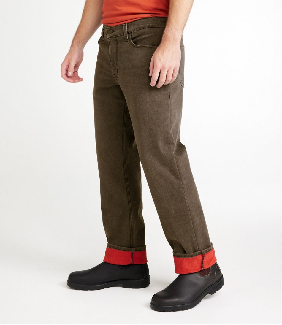 L.L.Bean | Men's BeanFlex® Jeans, Standard Athletic Fit, Fleece-Lined