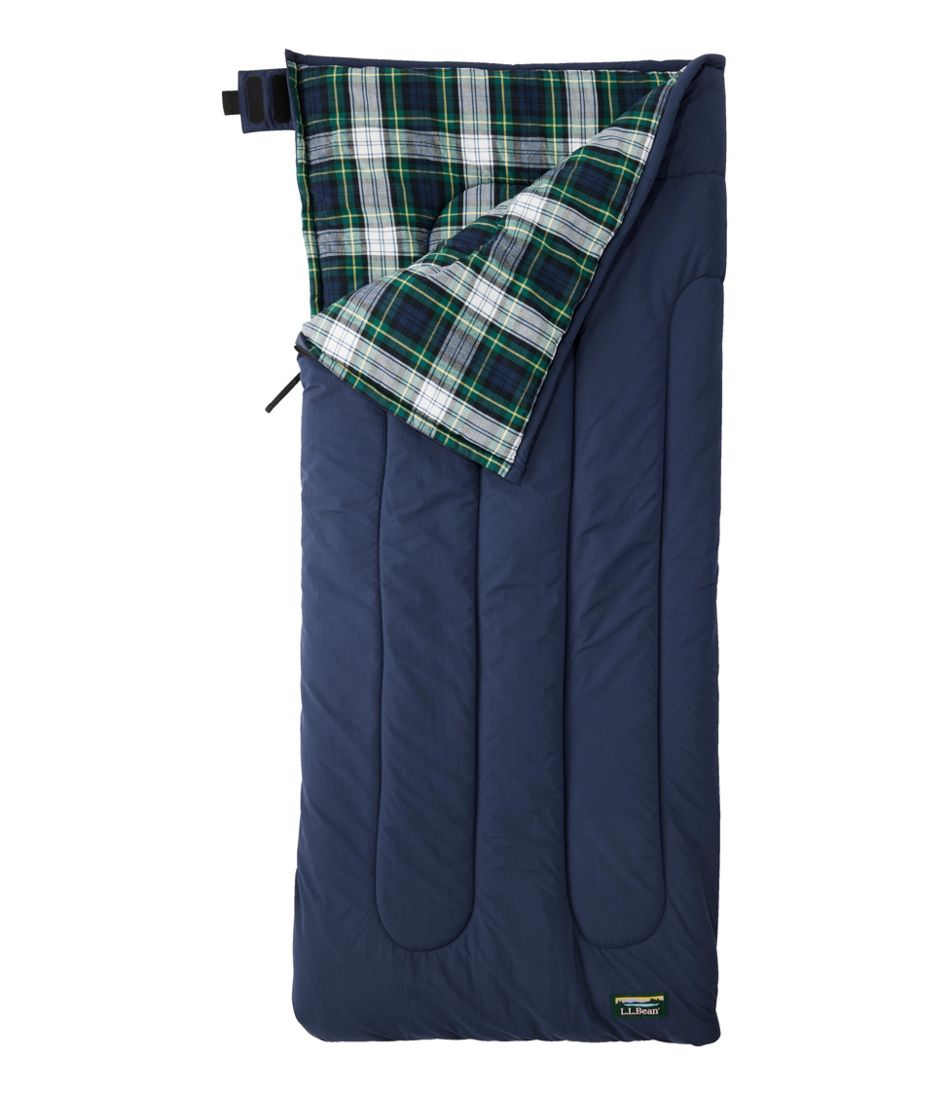 L.L.Bean | Kids' L.L.Bean Flannel Lined Camp Sleeping Bag, 40°