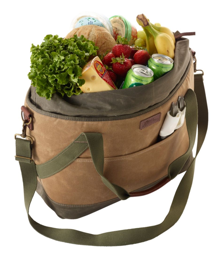 L.L.Bean | Insulated Waxed-Canvas Tote, Large