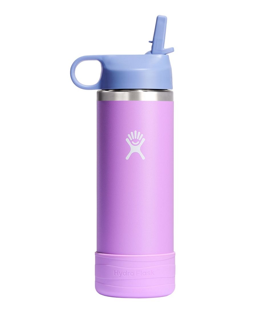 L.L.Bean | Kids' Hydro Flask Wide Mouth Straw Cap And Boot, 18 oz.
