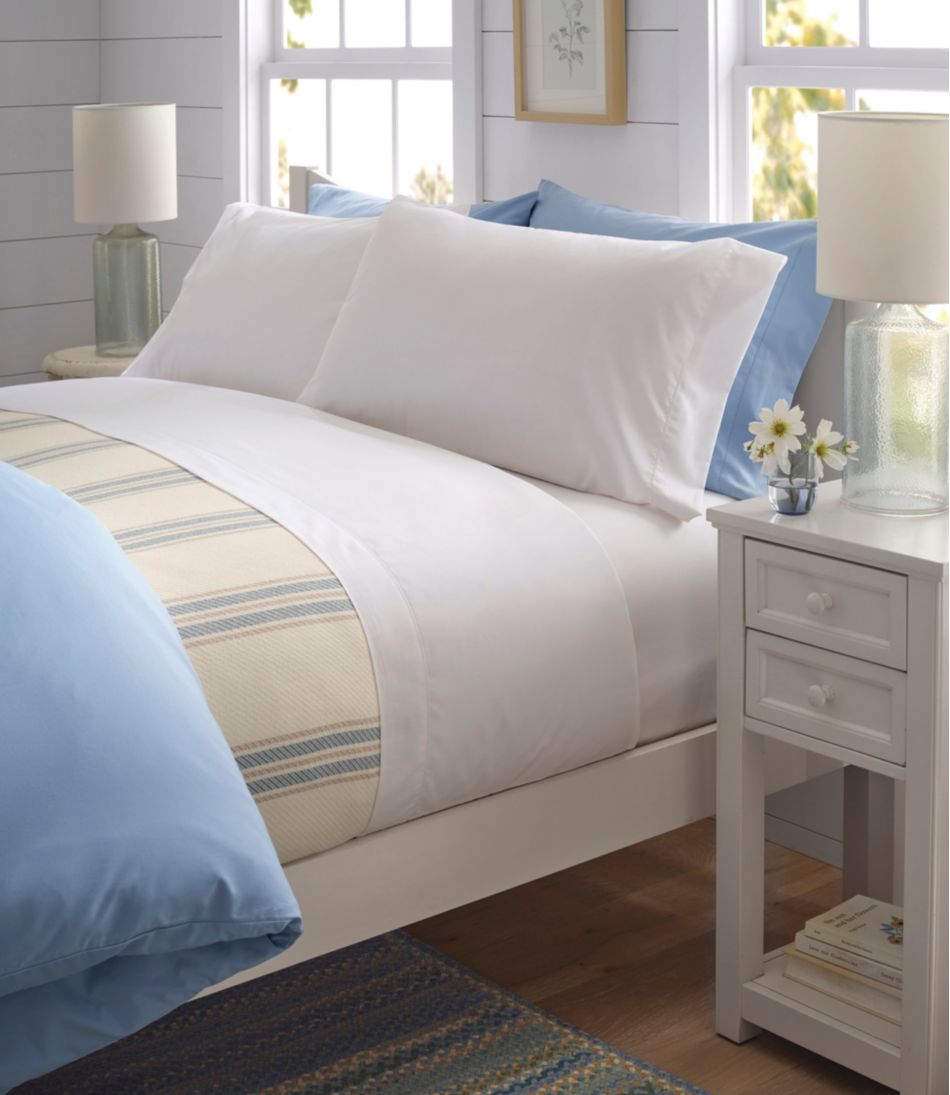 L.L.Bean | 280-Thread-Count Pima Cotton Percale Pillowcases, Set of Two