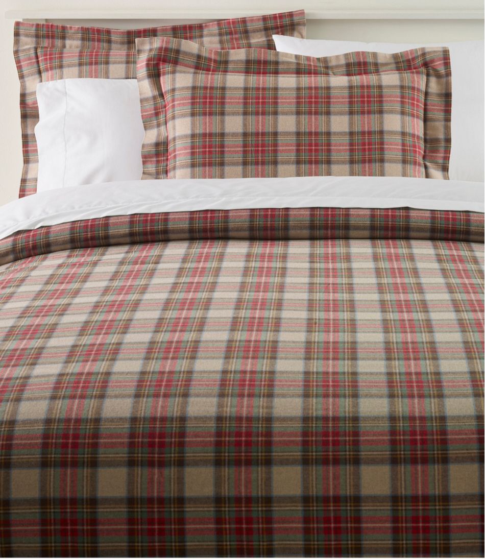 L.L.Bean | Heritage Chamois Flannel Comforter Cover Collection, Plaid