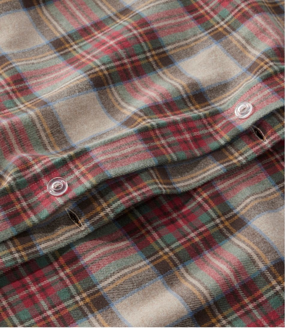 L.L.Bean | Heritage Chamois Flannel Comforter Cover Collection, Plaid