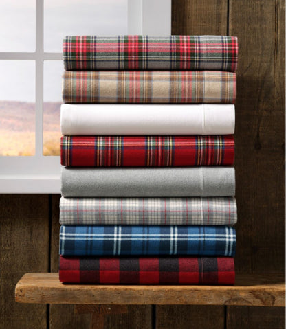 L.L.Bean | Heritage Chamois Flannel Comforter Cover Collection, Plaid