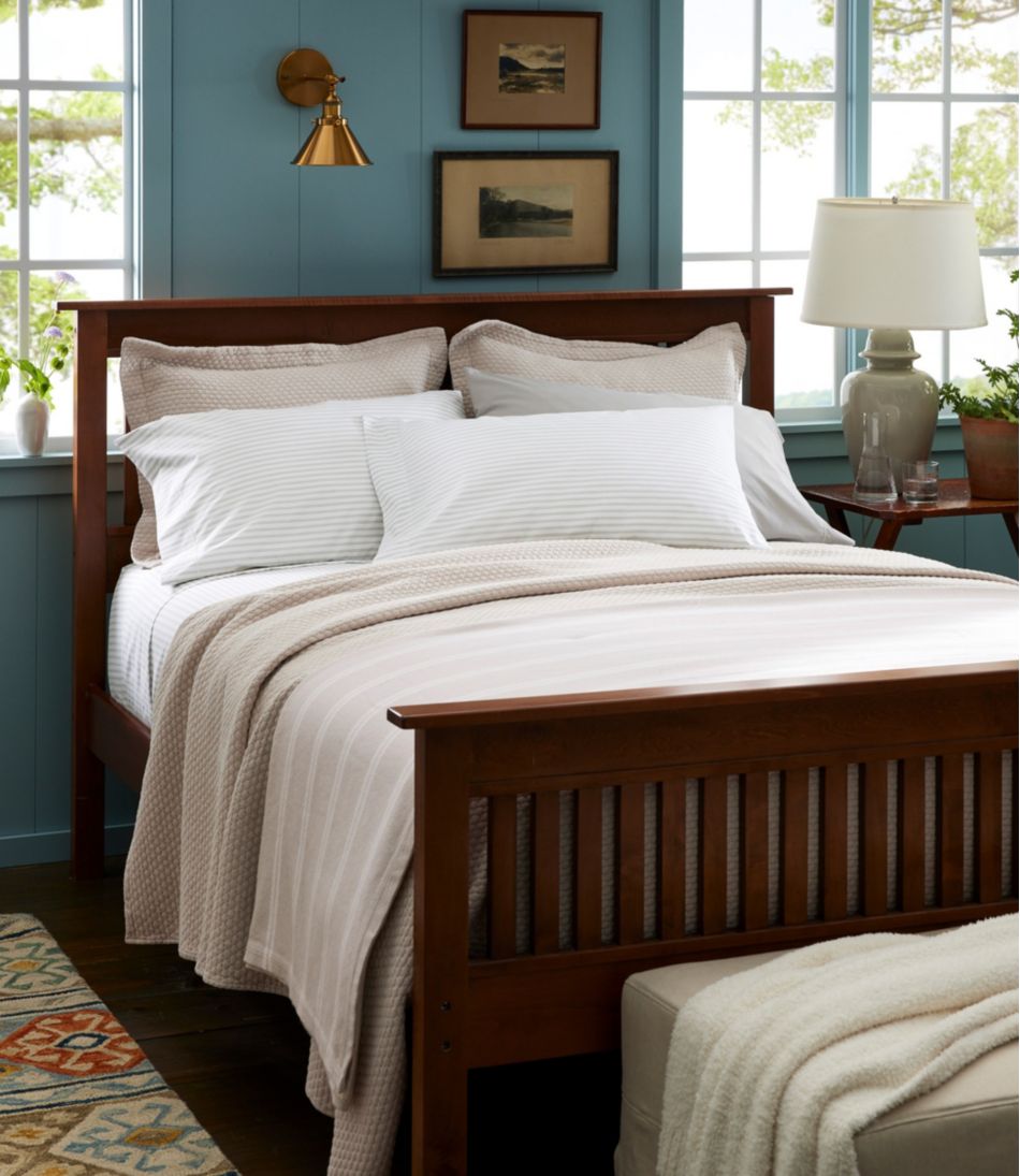 L.L.Bean | Premium Egyptian Percale Sheet Collection, Stripe