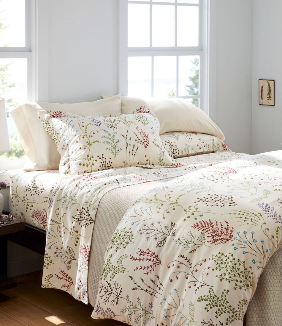 L.L.Bean | Botanical Floral Flannel Sheet Collection