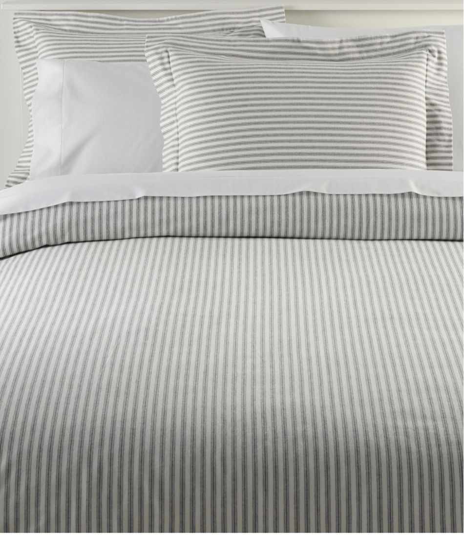 L.L.Bean | Ultrasoft Comfort Flannel Comforter Cover Collection, Stripe