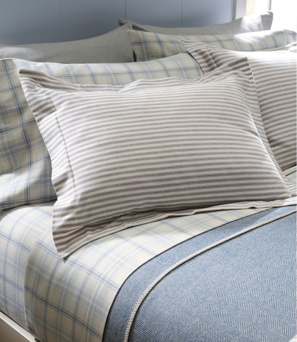 L.L.Bean | Ultrasoft Comfort Flannel Comforter Cover Collection, Stripe