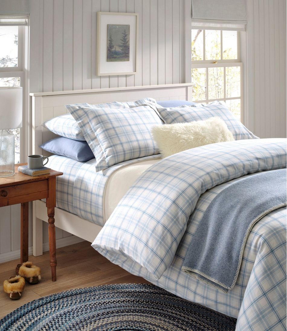 L.L.Bean | Ultrasoft Comfort Flannel Comforter Cover Collection, Plaid