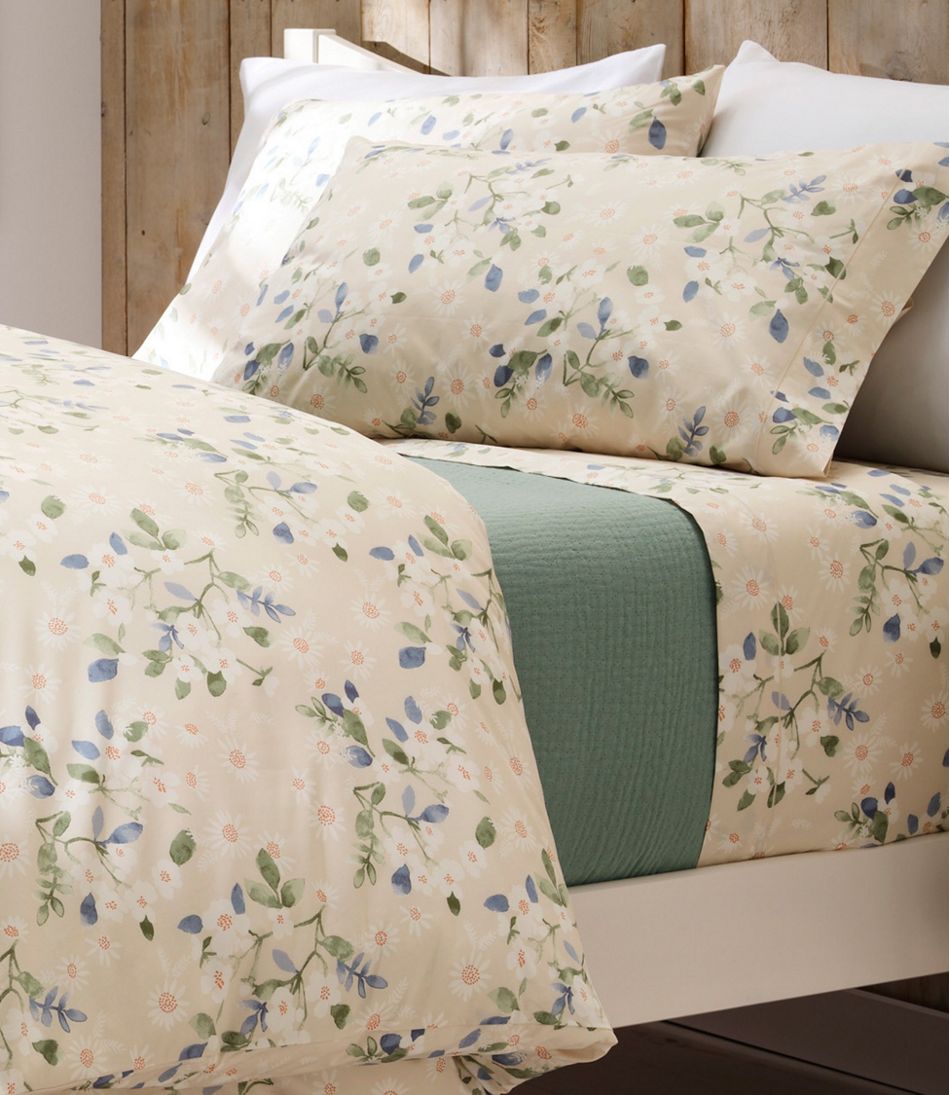 L.L.Bean | Premium Egyptian Percale Sheet Collection, Daisy