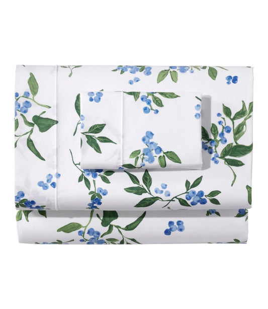 L.L.Bean | Jess Franks Blueberry Print Percale Sheet Set Collection