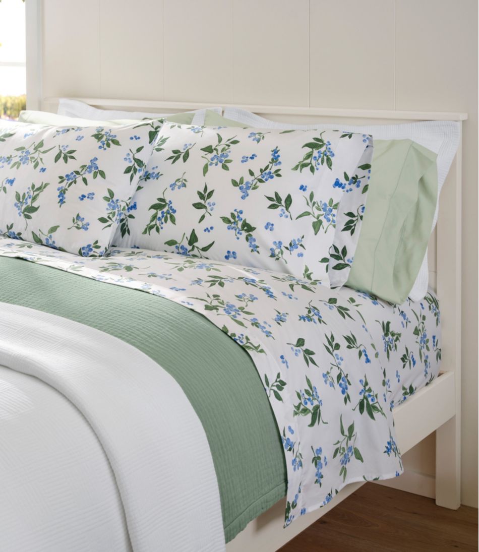 L.L.Bean | Jess Franks Blueberry Print Percale Sheet Set Collection