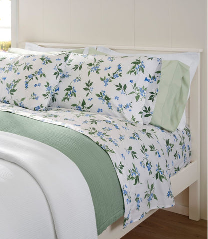 L.L.Bean | Jess Franks Blueberry Print Percale Sheet Set Collection