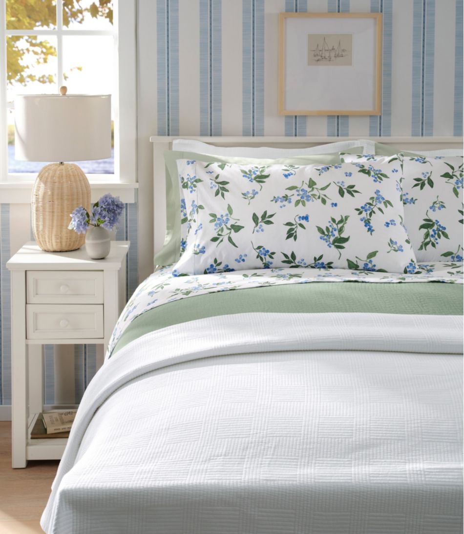 L.L.Bean | Jess Franks Blueberry Print Percale Sheet Set Collection
