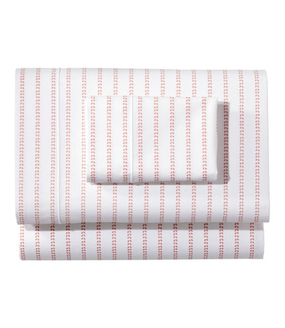 L.L.Bean | Sunwashed Percale Sheet Collection, Stripe Leaf