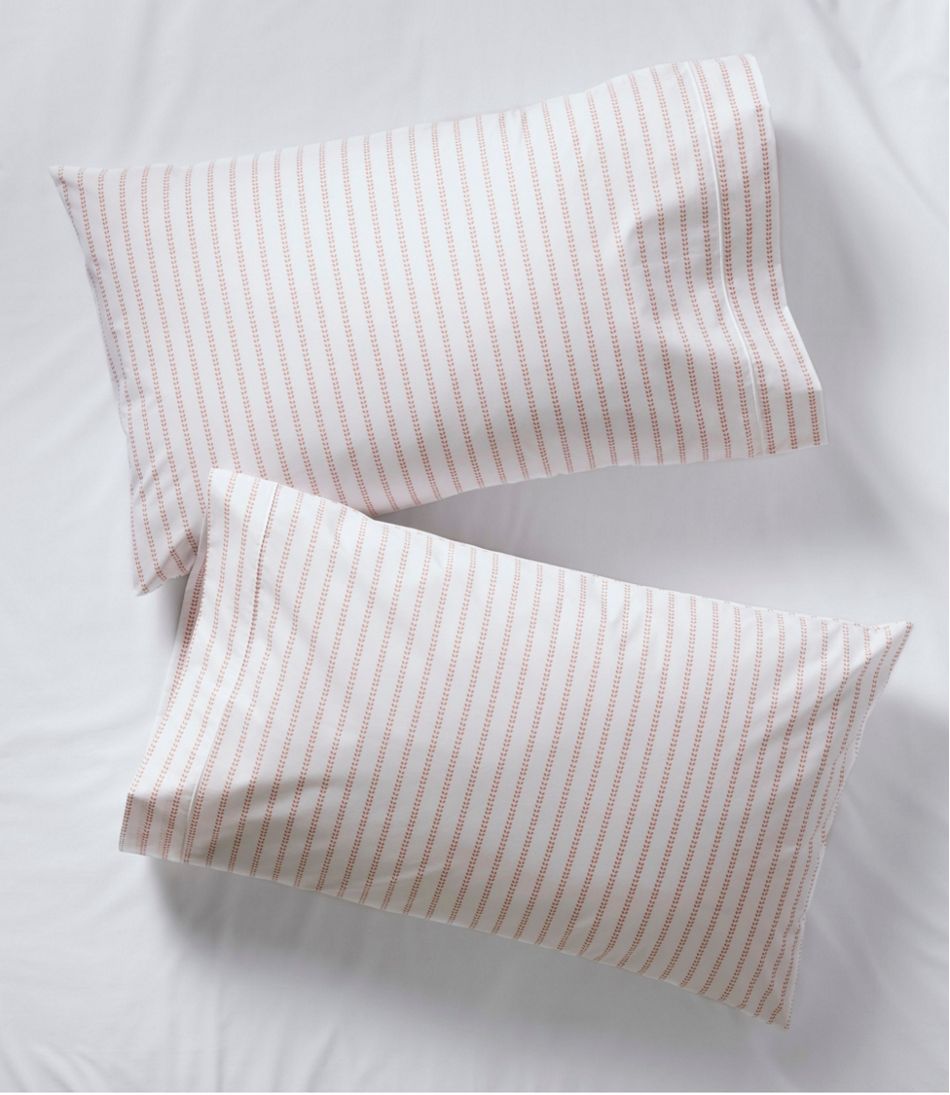L.L.Bean | Sunwashed Percale Sheet Collection, Stripe Leaf