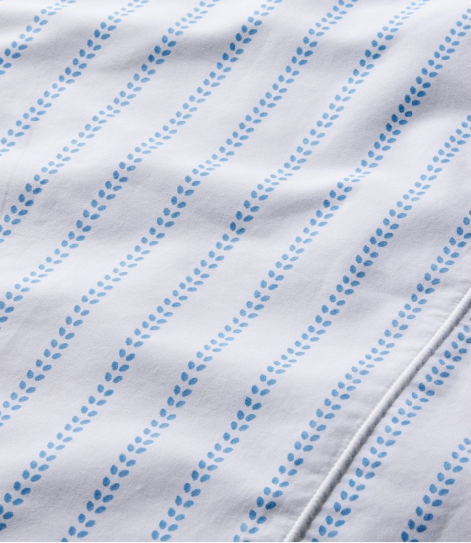L.L.Bean | Sunwashed Percale Sheet Collection, Stripe Leaf