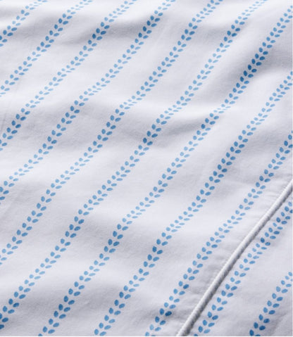 L.L.Bean | Sunwashed Percale Sheet Collection, Stripe Leaf