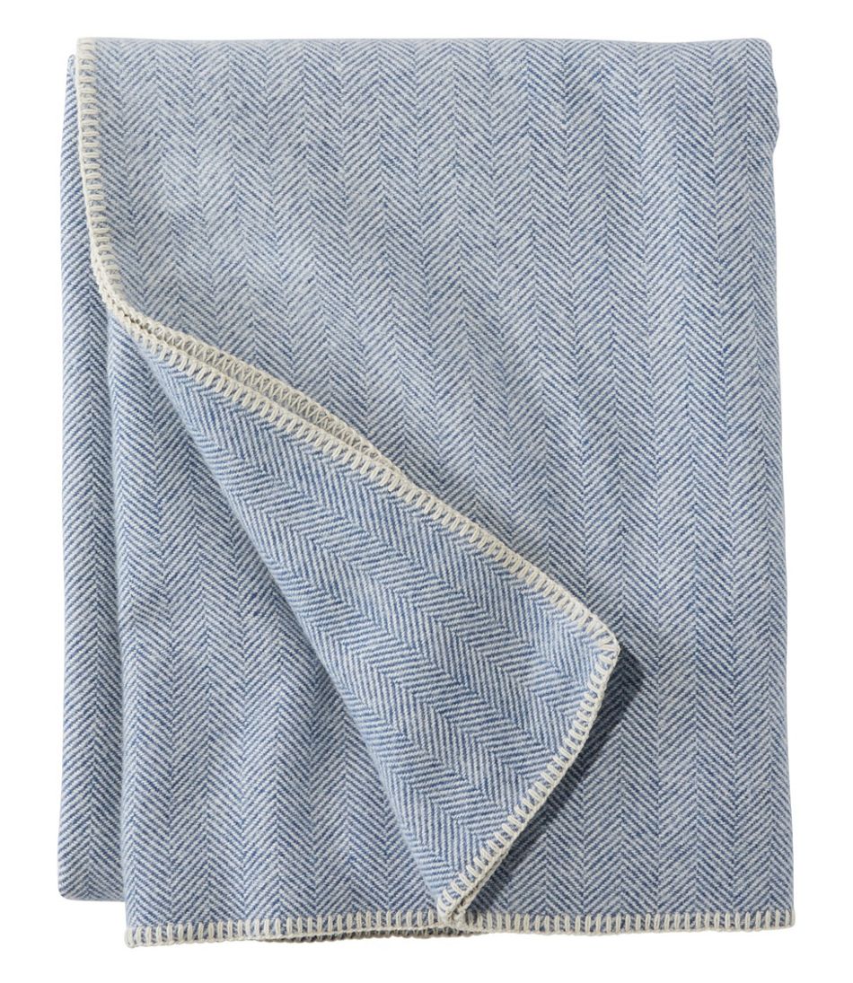 L.L.Bean | Washable Wool Blanket, Herringbone
