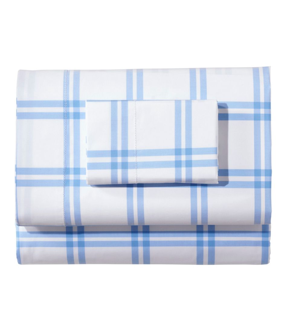 L.L.Bean | 280-Thread-Count Pima Percale Sheet Collection, Windowpane