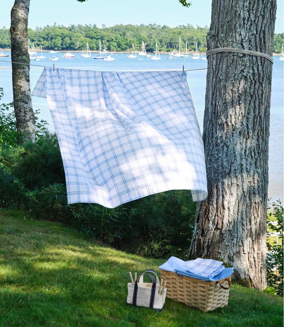 L.L.Bean | 280-Thread-Count Pima Percale Sheet Collection, Windowpane