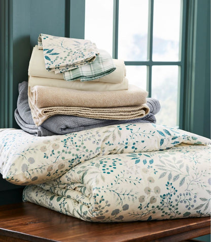 L.L.Bean | 280-Thread-Count Pima Cotton Percale Comforter Cover Collection, Print