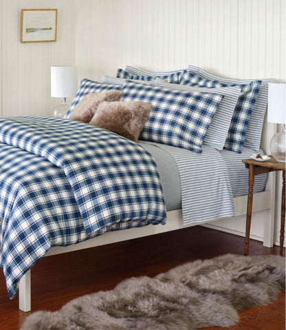 L.L.Bean | Ultrasoft Comfort Flannel Comforter Cover Collection, Check