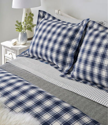 L.L.Bean | Ultrasoft Comfort Flannel Comforter Cover Collection, Check