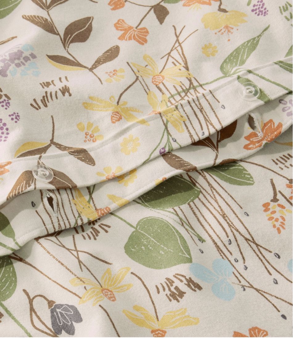 L.L.Bean | Birch Floral Flannel Comforter Cover Collection