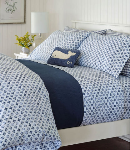 L.L.Bean | Sunwashed Percale Sheet Collection, Block Floral Print