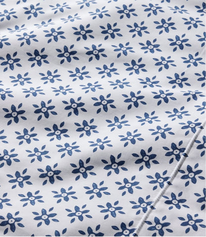 L.L.Bean | Sunwashed Percale Sheet Collection, Block Floral Print
