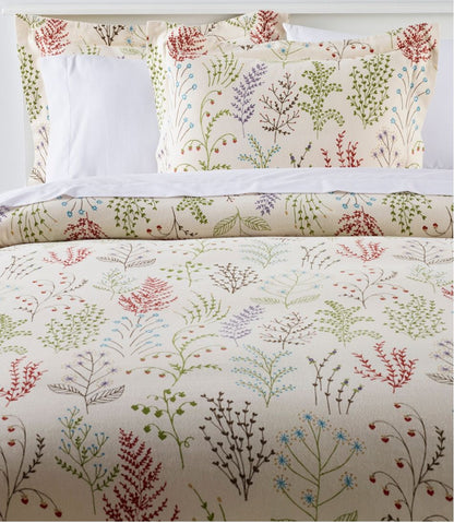 L.L.Bean | Botanical Floral Flannel Comforter Cover Collection