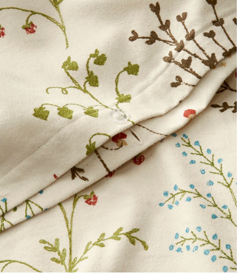 L.L.Bean | Botanical Floral Flannel Comforter Cover Collection