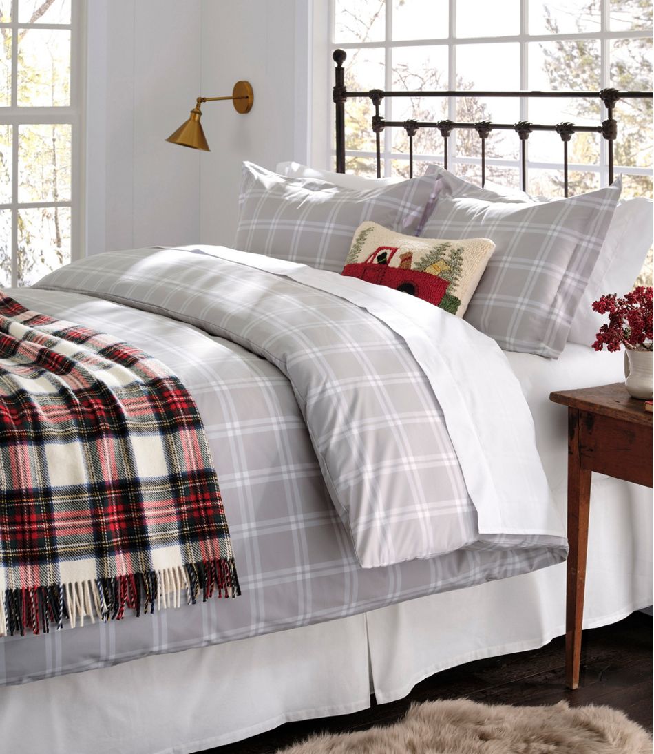 L.L.Bean | L.L.Bean Washable Wool Throw, Plaid 54" x 60"