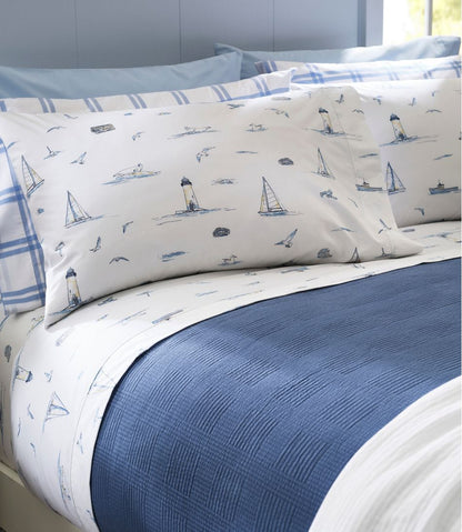 L.L.Bean | Nautical Boats Percale Sheet Collection