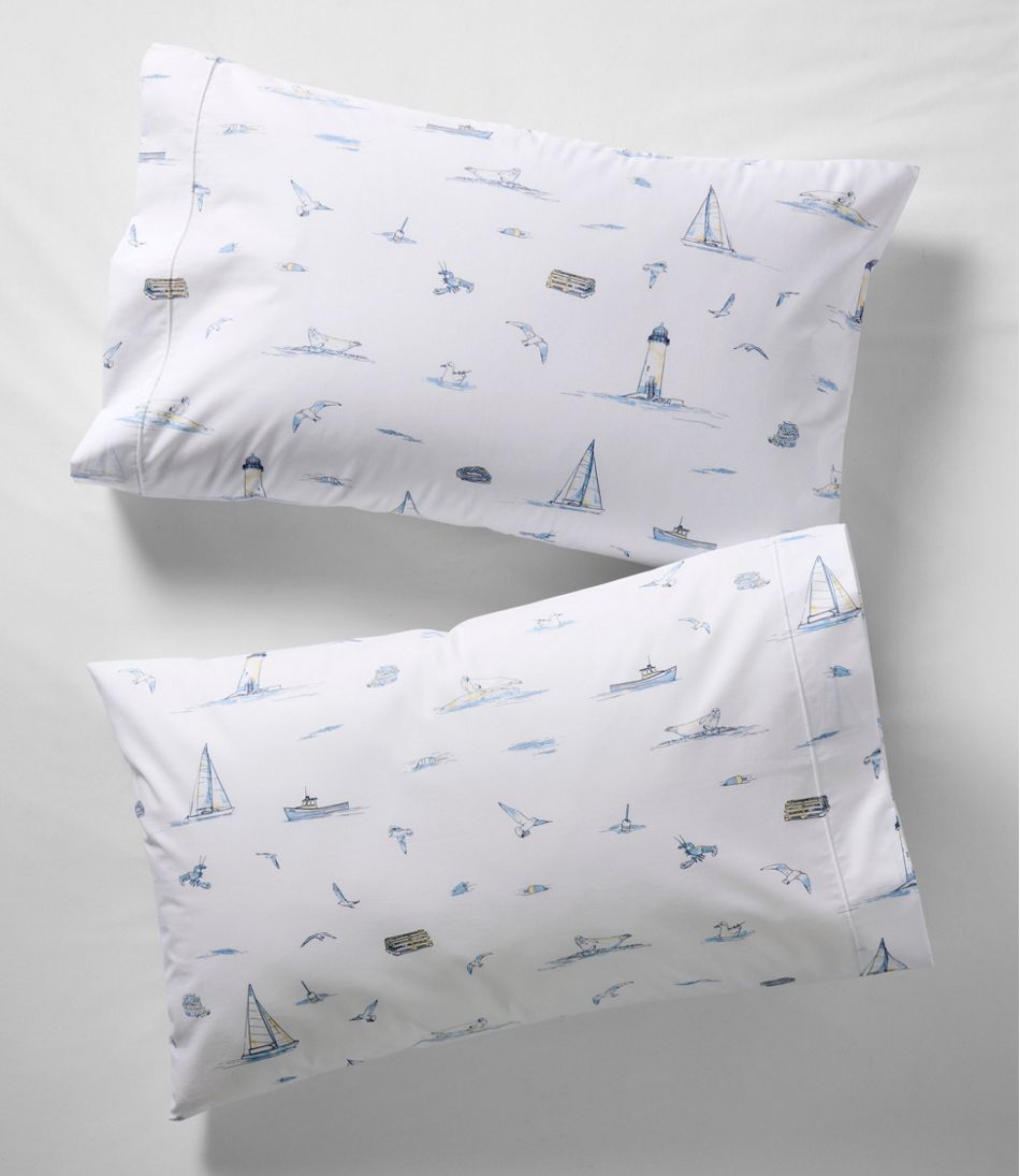L.L.Bean | Nautical Boats Percale Sheet Collection
