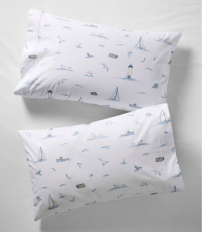 L.L.Bean | Nautical Boats Percale Sheet Collection