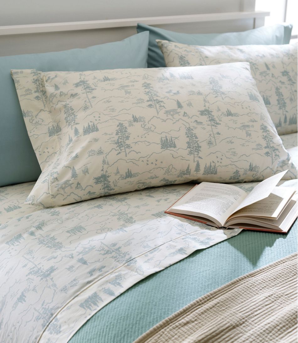 L.L.Bean | Lakeside Toile Percale Sheet Collection