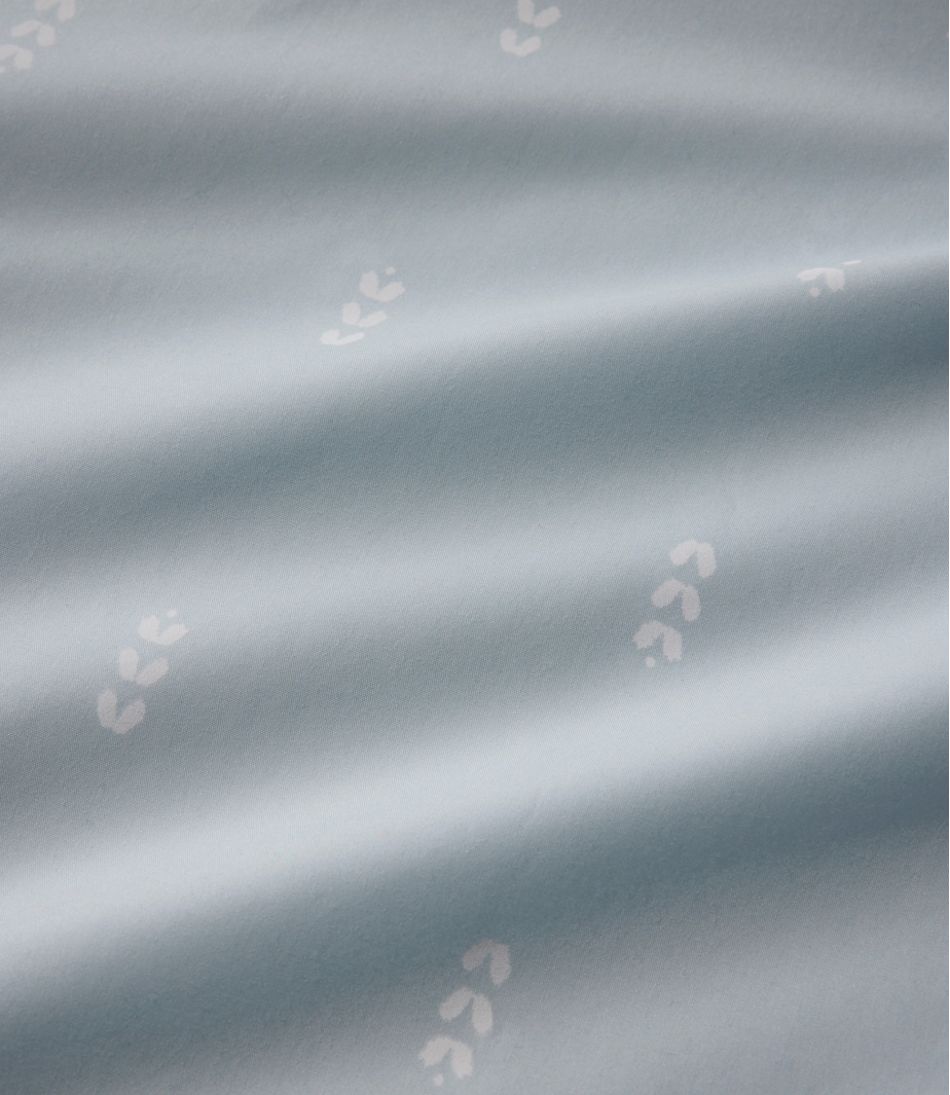 L.L.Bean | Sunwashed Percale Sheet Collection, Stamped Leaf Print