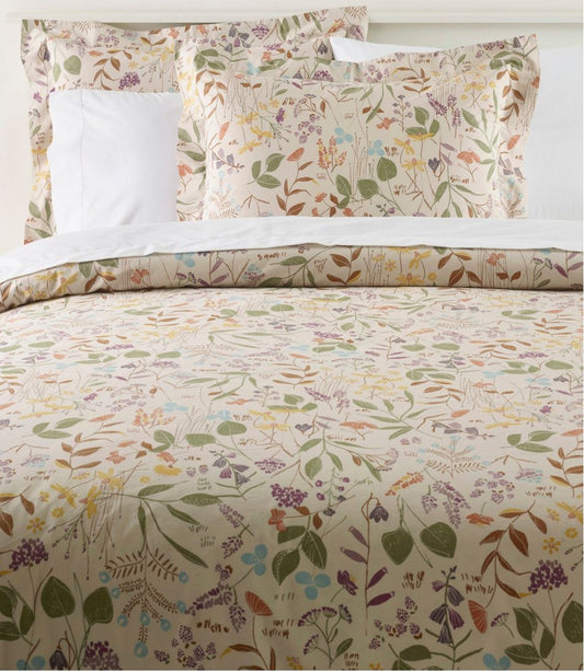 L.L.Bean | Birch Floral Percale Comforter Cover Collection