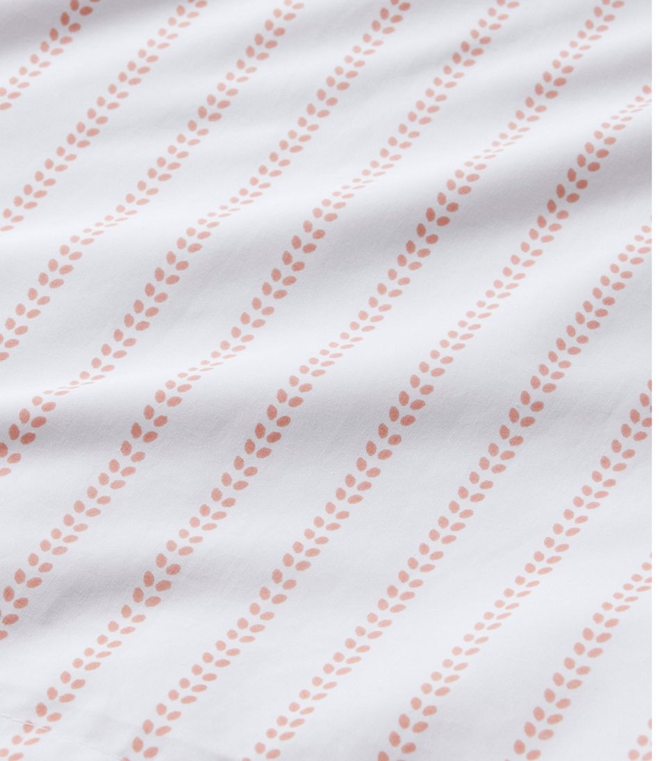 L.L.Bean | Sunwashed Percale Comforter Cover, Stripe Leaf