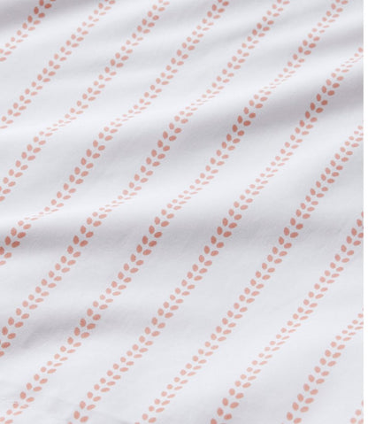 L.L.Bean | Sunwashed Percale Comforter Cover, Stripe Leaf