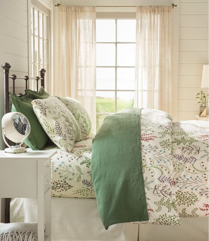 L.L.Bean | Botanical Floral Percale Comforter Cover Collection