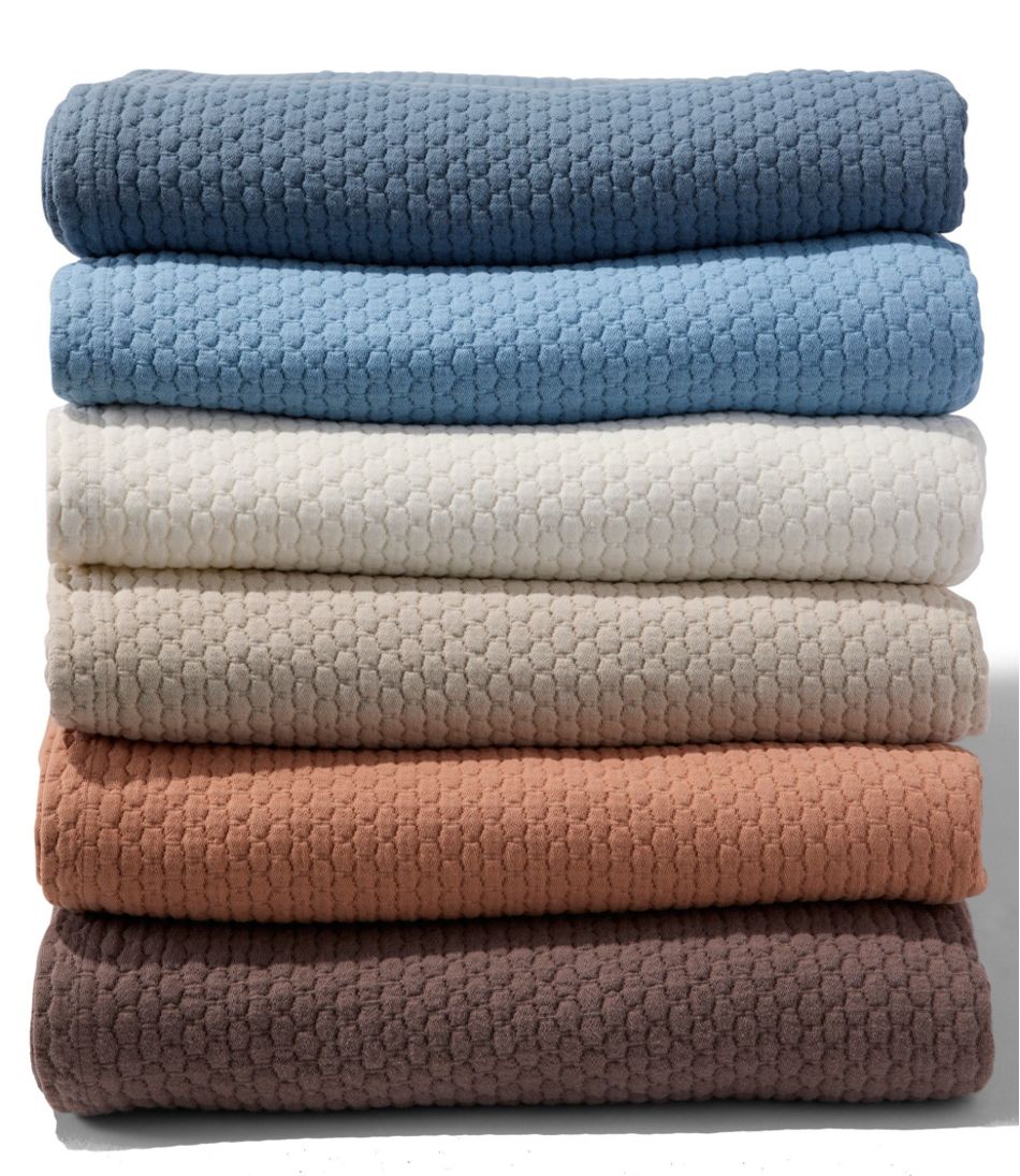 L.L.Bean | Organic Honeycomb Matelassé Coverlet