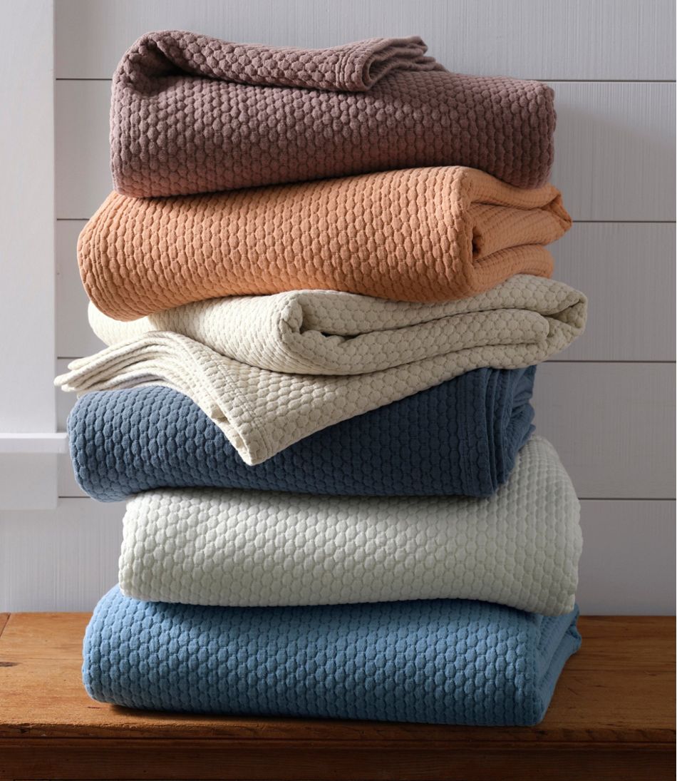 L.L.Bean | Organic Honeycomb Matelassé Coverlet