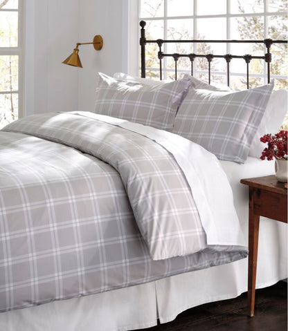 L.L.Bean | 280-Thread-Count Pima Cotton Percale Comforter Cover Collection, Windowpane