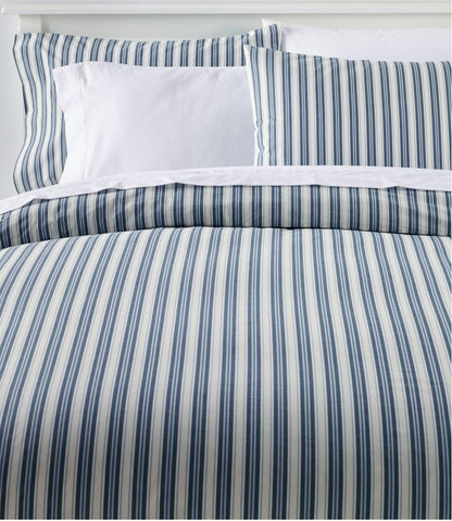L.L.Bean | Sunwashed Percale Comforter Cover, Stripe