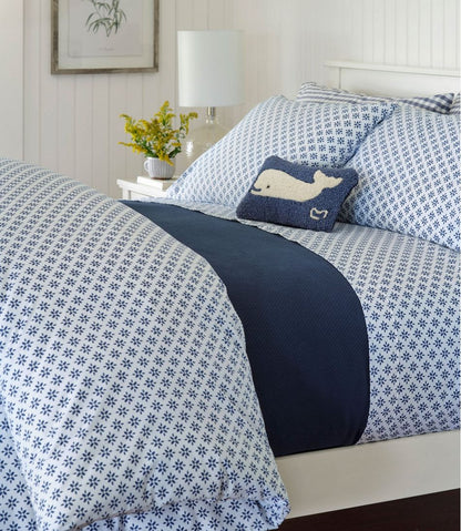 L.L.Bean | Sunwashed Percale Comforter Cover, Block Floral Print